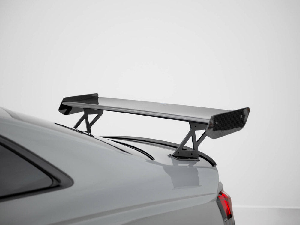 Carbon Spoiler With External Brackets Uprights V.1 + LED Audi A5 / A5 S-Line / S5 / RS5 Coupe F5 / F5 Facelift