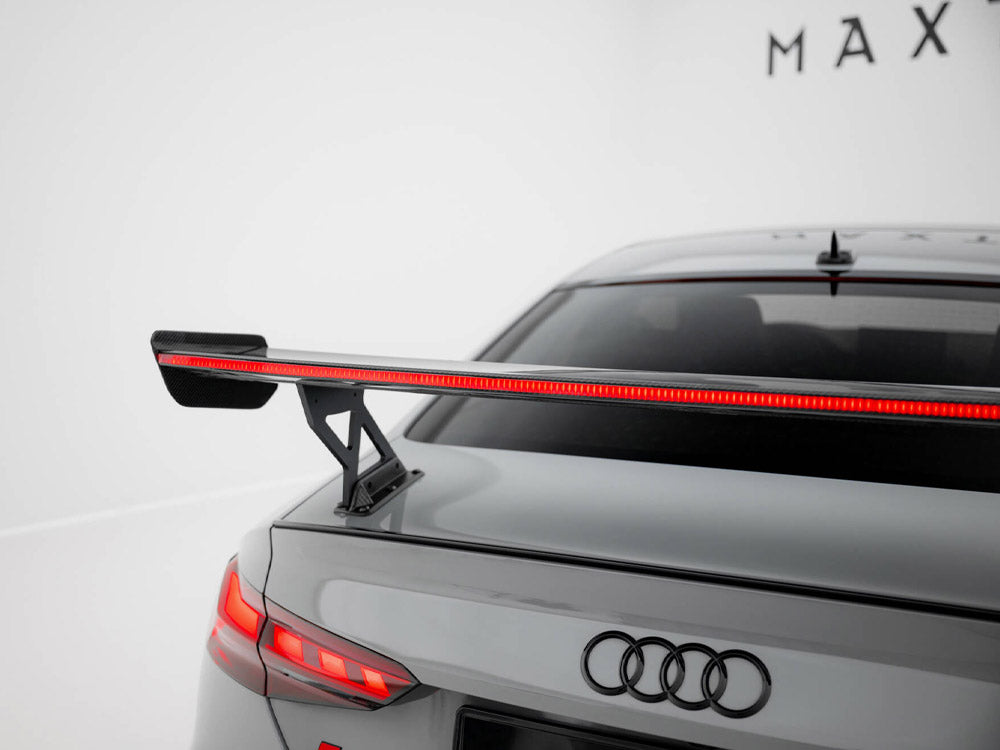 Carbon Spoiler With External Brackets Uprights V.1 + LED Audi A5 / A5 S-Line / S5 / RS5 Coupe F5 / F5 Facelift