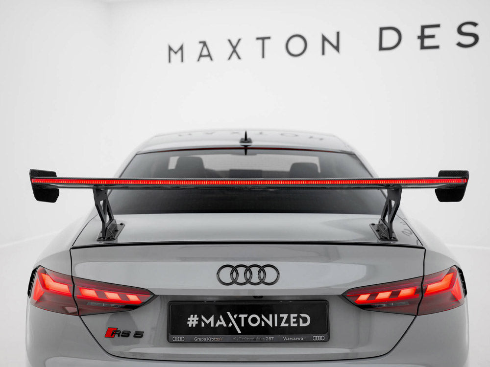 Carbon Spoiler With External Brackets Uprights V.1 + LED Audi A5 / A5 S-Line / S5 / RS5 Coupe F5 / F5 Facelift