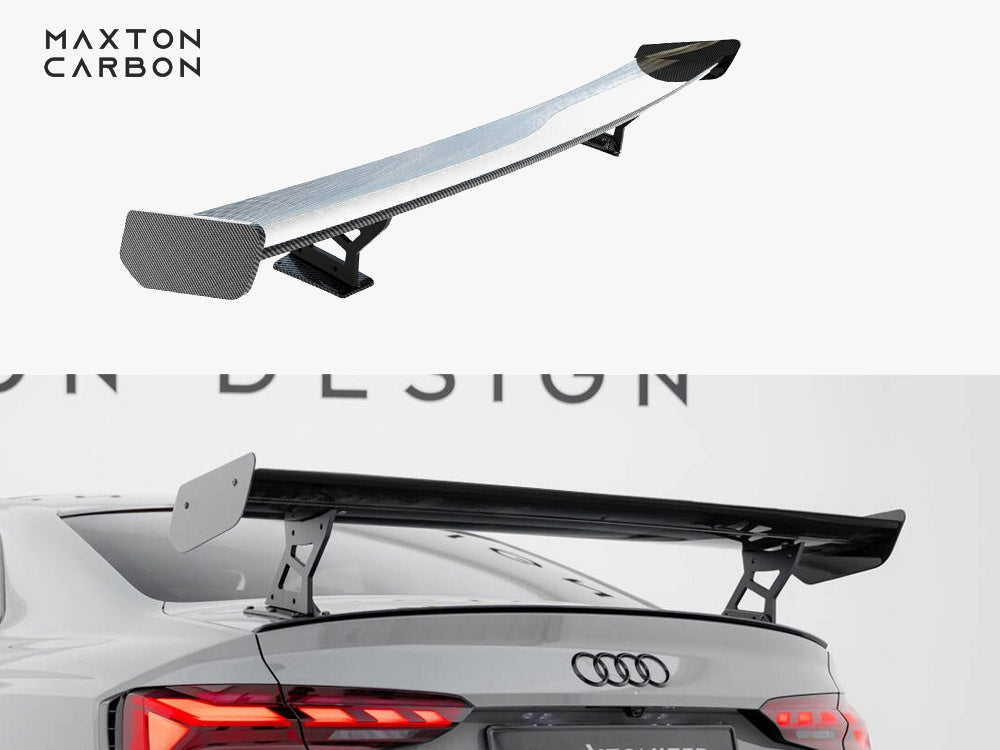 Carbon Spoiler With External Brackets Uprights V.2 Audi A5 / A5 S-Line / S5 / RS5 Coupe F5 / F5 Facelift
