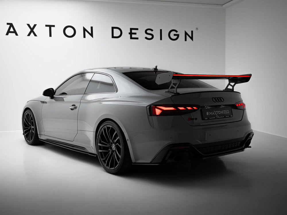 Carbon Spoiler With External Brackets Uprights V.2 + LED Audi A5 / A5 S-Line / S5 / RS5 Coupe F5 / F5 Facelift