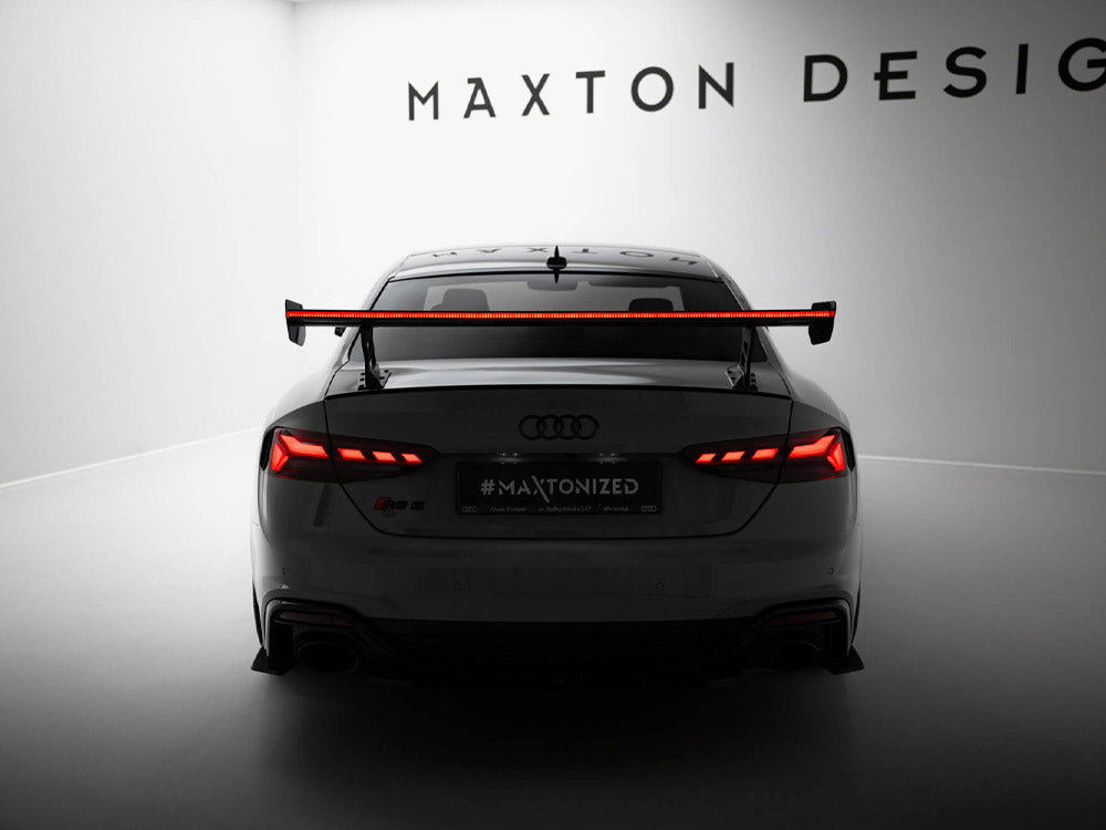 Carbon Spoiler With External Brackets Uprights V.2 + LED Audi A5 / A5 S-Line / S5 / RS5 Coupe F5 / F5 Facelift