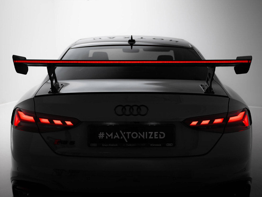 Carbon Spoiler With External Brackets Uprights V.2 + LED Audi A5 / A5 S-Line / S5 / RS5 Coupe F5 / F5 Facelift