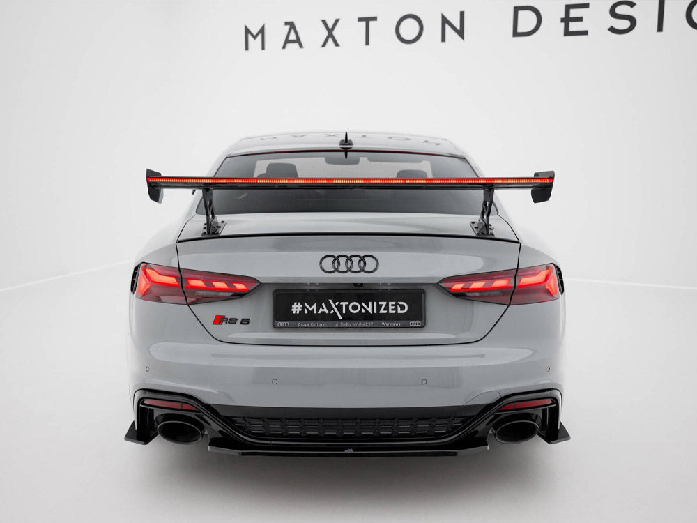 Carbon Spoiler With External Brackets Uprights V.2 + LED Audi A5 / A5 S-Line / S5 / RS5 Coupe F5 / F5 Facelift