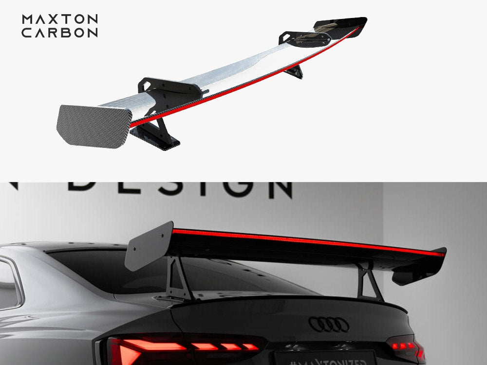 Carbon Spoiler With Upper Swan Mounting + LED Audi A5 / A5 S-Line / S5 / RS5 Coupe F5 / F5 Facelift