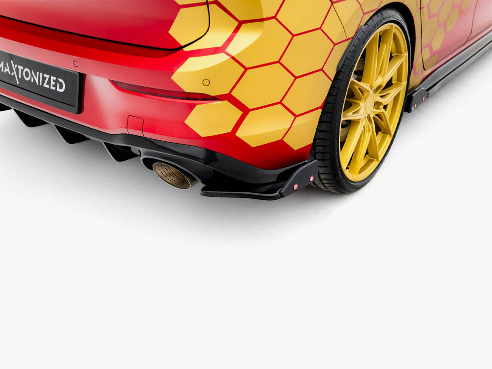 Rear Side Splitters V.1 + Flaps Volkswagen Golf GTI Clubsport Mk8 Facelift