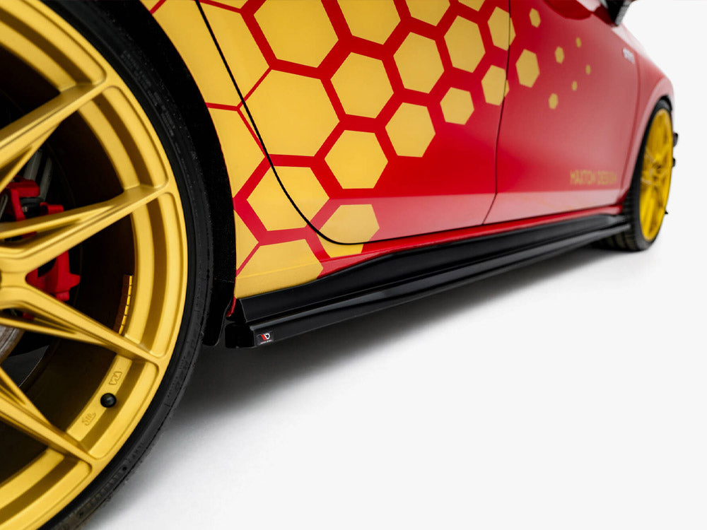 Side Skirts Diffusers V.2 Volkswagen Golf GTI Clubsport Mk8 Facelift