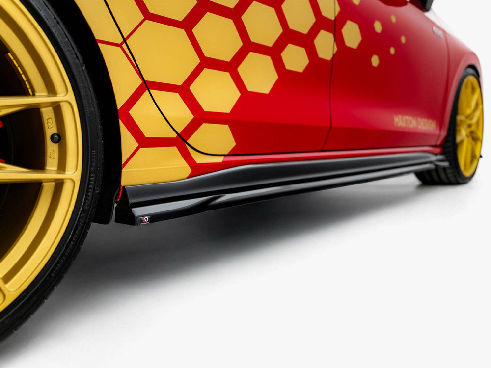 Side Skirts Diffusers V.1 Volkswagen Golf GTI Clubsport Mk8 Facelift