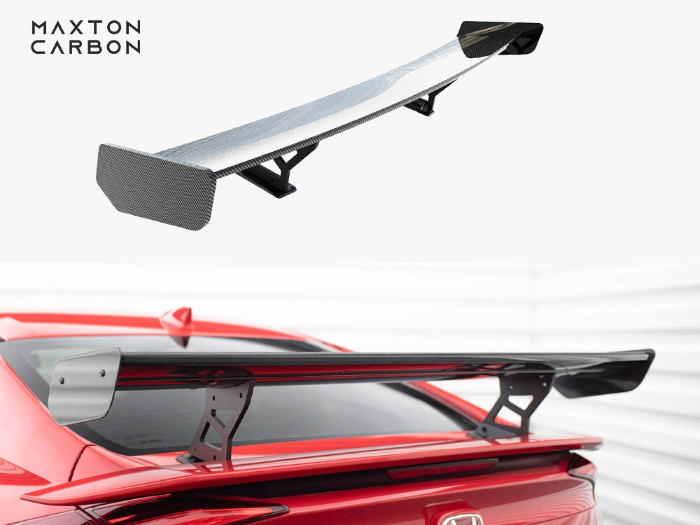 Carbon Spoiler With Internal Brackets Uprights Honda Civic SI Mk10