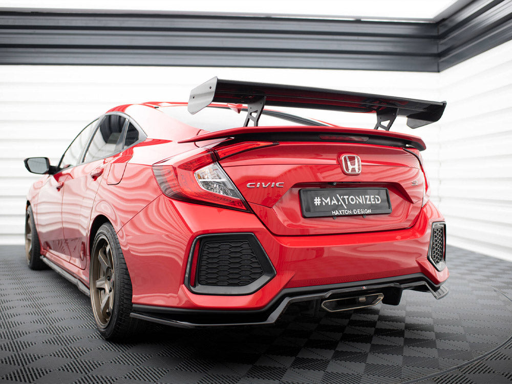 Carbon Spoiler With Internal Brackets Uprights Honda Civic SI Mk10