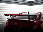 Carbon Spoiler With Internal Brackets Uprights + LED Honda Civic SI Mk10