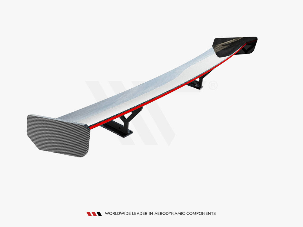 Carbon Spoiler With Internal Brackets Uprights + LED Honda Civic SI Mk10