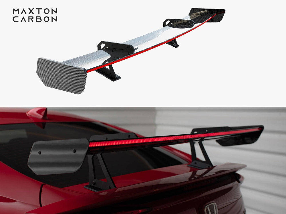 Carbon Spoiler With Upper Swan Mounting + LED Honda Civic SI Mk10