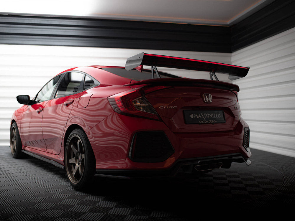 Carbon Spoiler With Upper Swan Mounting + LED Honda Civic SI Mk10