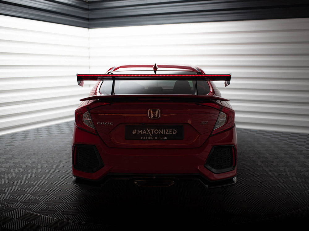 Carbon Spoiler With Upper Swan Mounting + LED Honda Civic SI Mk10