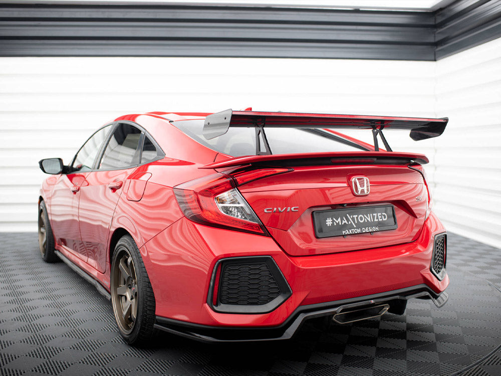 Carbon Spoiler With Upper Swan Mounting + LED Honda Civic SI Mk10