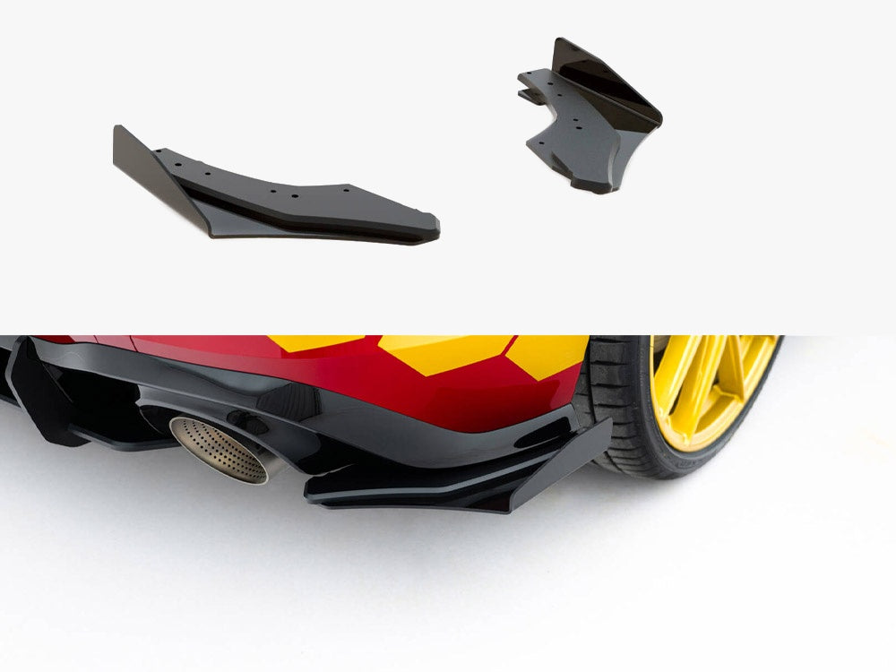 Street PRO Rear Side Splitters + Flaps Volkswagen Golf GTI Clubsport Mk8 Facelift