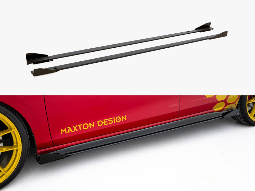 Street PRO Side Skirts Diffusers + Flaps Volkswagen Golf GTI Clubsport Mk8 Facelift