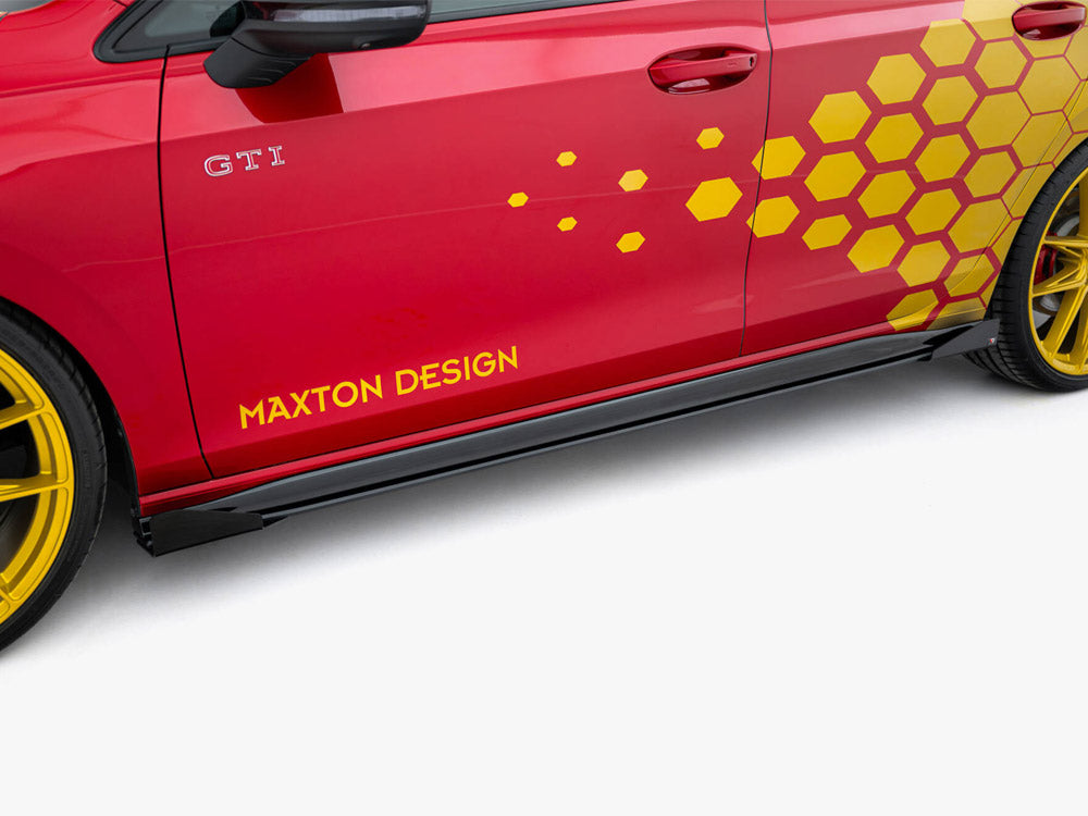 Street PRO Side Skirts Diffusers + Flaps Volkswagen Golf GTI Clubsport Mk8 Facelift