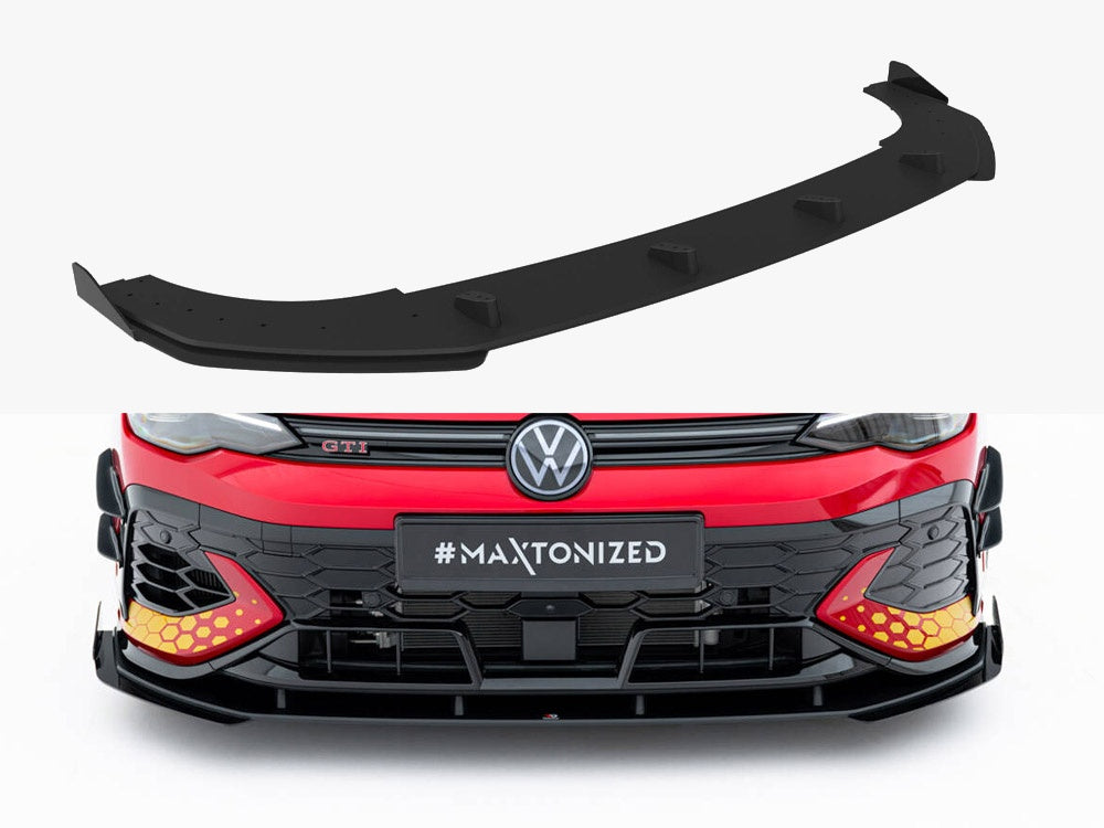 Street PRO Front Splitter + Flaps Volkswagen Golf GTI Clubsport Mk8 Facelift