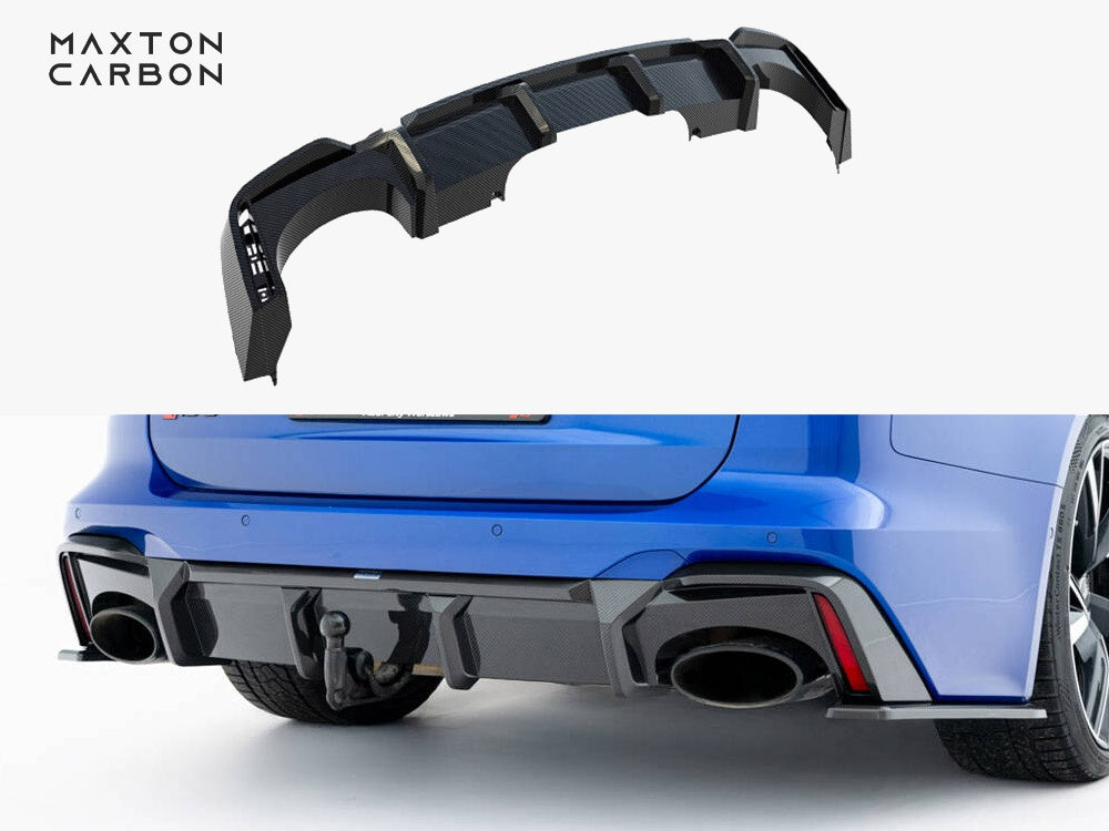Prepreg Carbon Fiber Rear Diffuser Audi RS6 C8 (version with towbar)