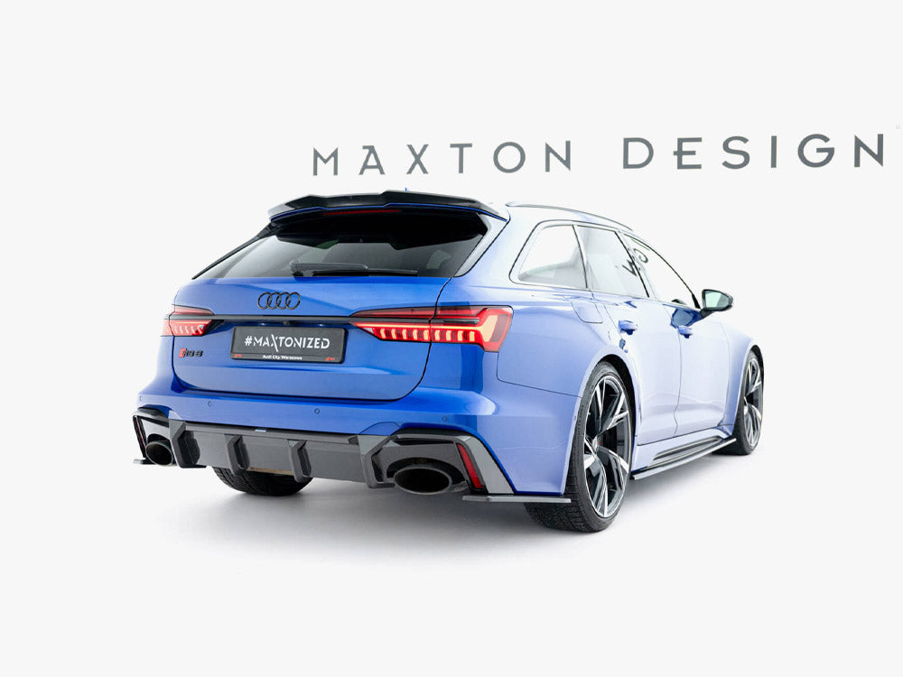 Prepreg Carbon Fiber Rear Diffuser Audi RS6 C8 (version with towbar)