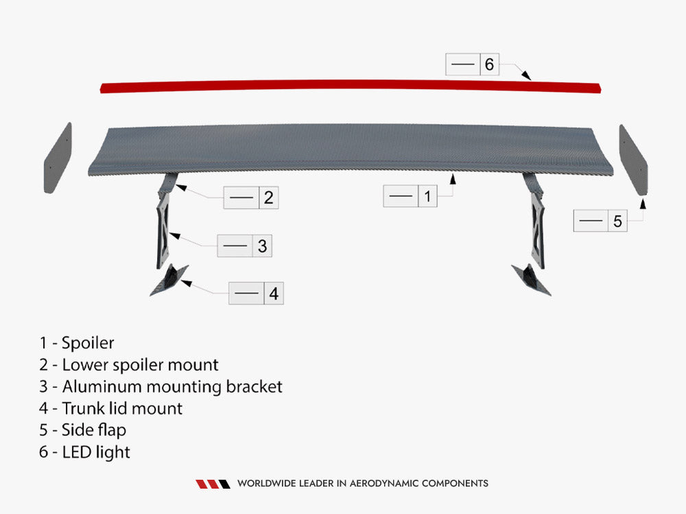 Carbon Spoiler V.2 + LED Mercedes-AMG CLE 53 C236