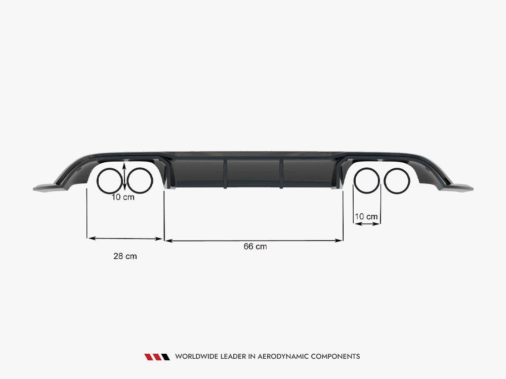 Rear Valance V.3 Volkswagen Golf R Mk7 Facelift
