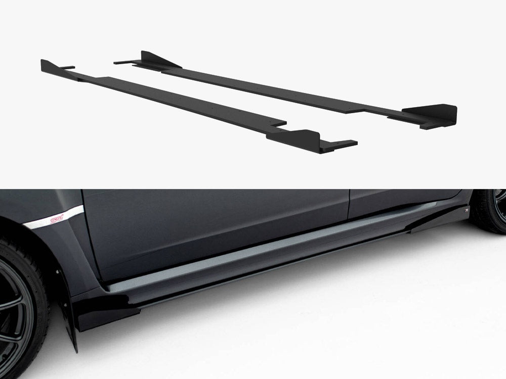 Street PRO Side Skirts Diffusers + Flaps Subaru Impreza WRX STI Mk3 Facelift