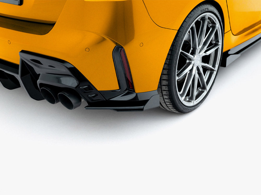 Street PRO Rear Side Splitters V.2 + Flaps BMW 1 M-Pack F70