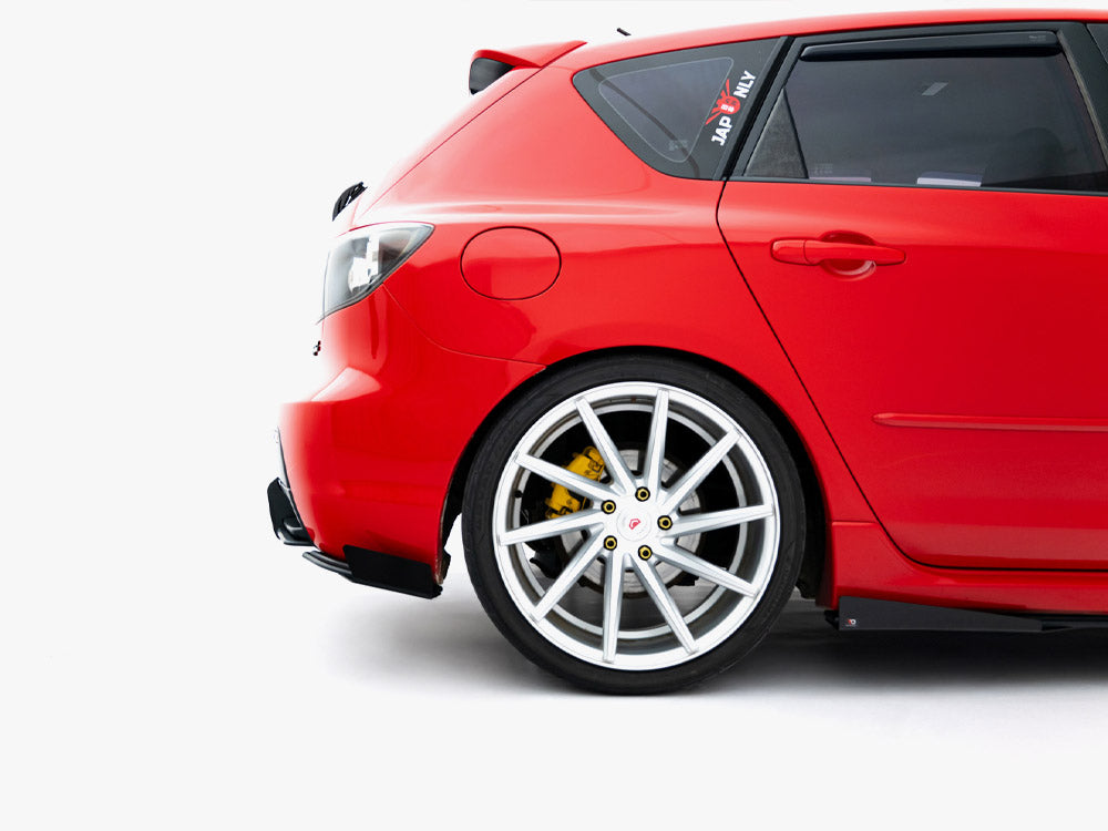 Street PRO Rear Side Splitters + Flaps Mazda 3 MPS Mk1 EU Version