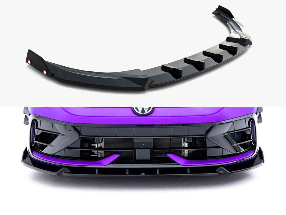 Front Splitter V.3 + Flaps Volkswagen Golf R Mk8 Facelift