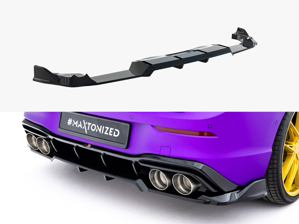 Rear Splitter (Vertical Bars) V.1 Volkswagen Golf R Mk8 / Mk8 Facelift