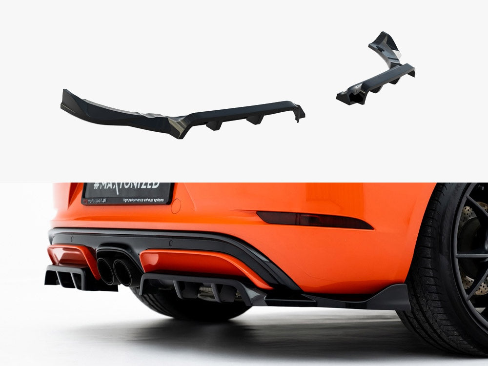 Rear Splitter (Vertical Bars) Porsche 718 Cayman GTS 982c