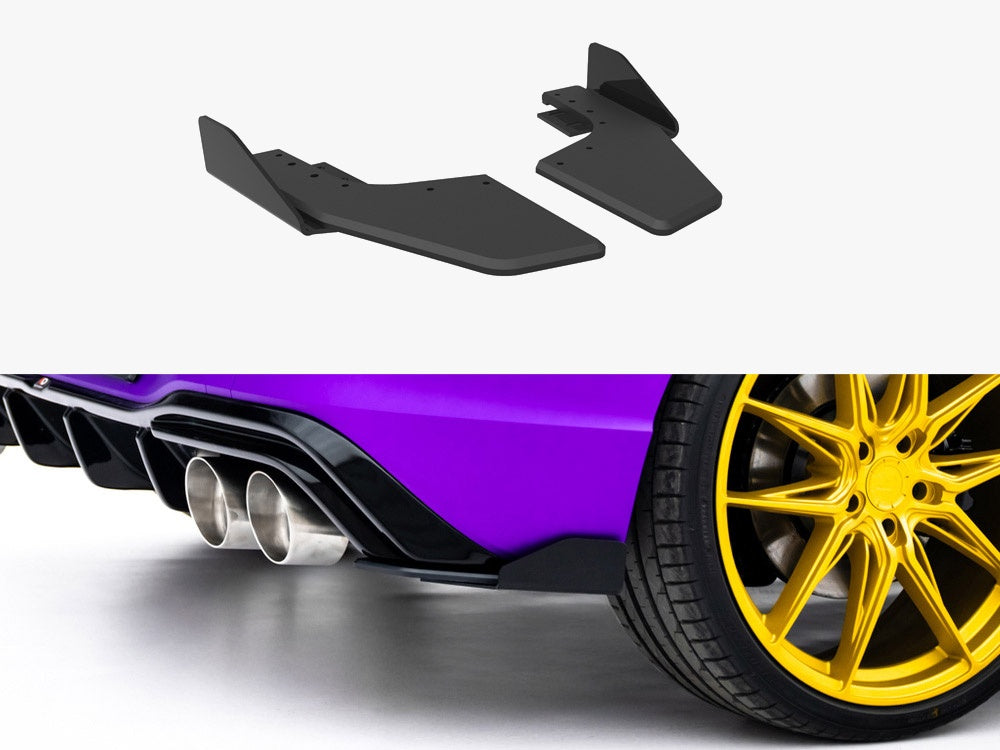 Street PRO Rear Side Splitters V.2 + Flaps Volkswagen Golf R Mk8 / Mk8 Facelift