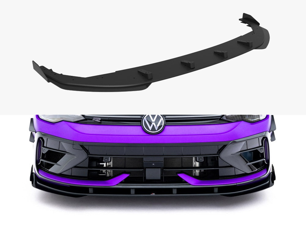 Street PRO Front Splitter + Flaps Volkswagen Golf R Mk8 Facelift