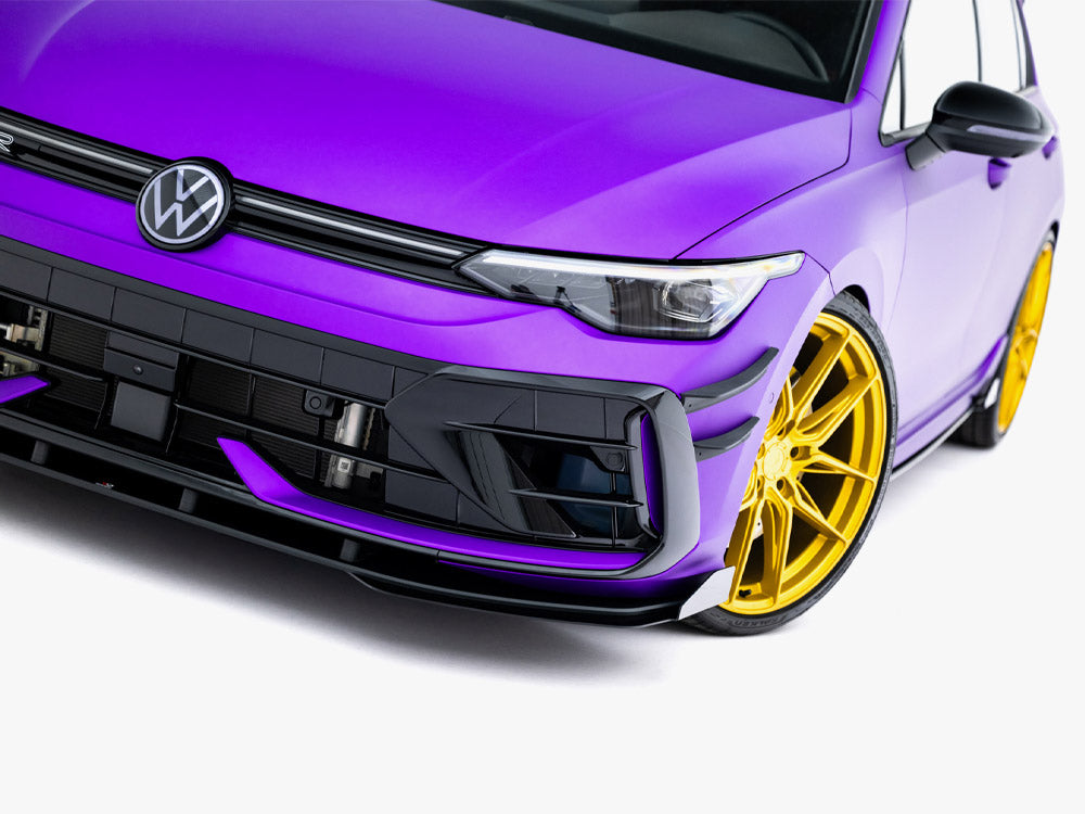 Street PRO Front Splitter + Flaps Volkswagen Golf R Mk8 Facelift
