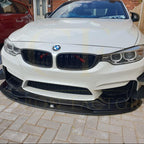PSM Style Carbon Fibre Front Splitter 2 Pieces for BMW F80 M3 F82 F83 M4 14-20