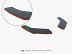 Street PRO Rear Side Splitters V.1 Ford Mustang GT MK6 Facelift - Black-Red