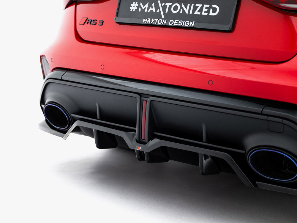 Rear Splitter (Vertical Bars) V.2 Audi RS3 Sedan 8Y Facelift