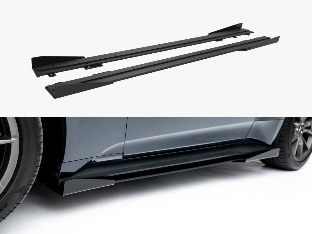 Street PRO Side Skirts Diffusers + Flaps Ford Mustang Dark Horse Mk7