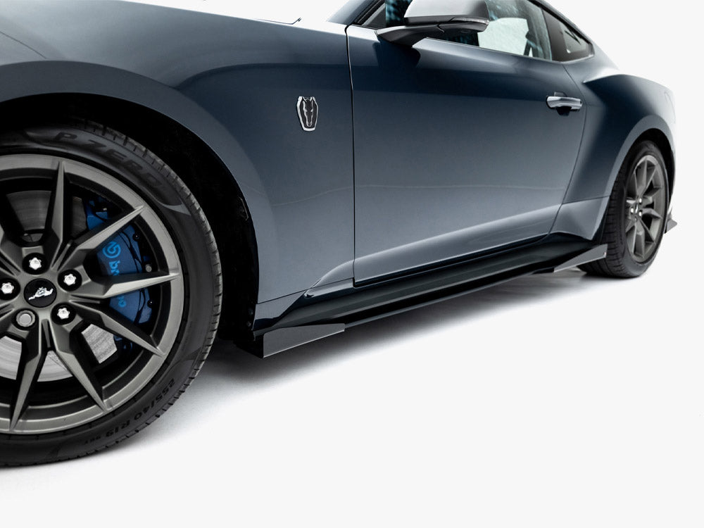 Street PRO Side Skirts Diffusers + Flaps Ford Mustang Dark Horse Mk7