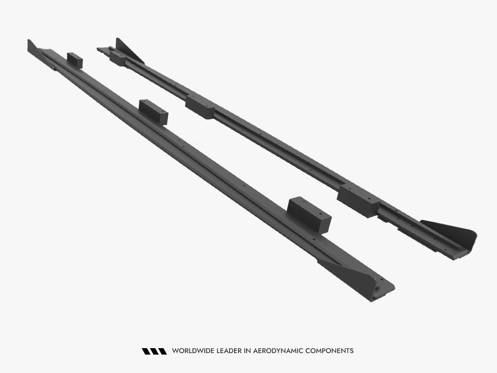 Street PRO Side Skirts Diffusers + Flaps Audi S3 / A3 S-Line Sportback 8V Facelift