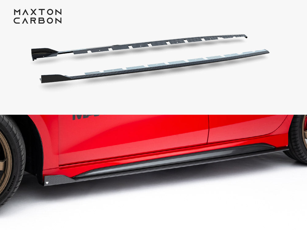 Set of Prepreg Carbon Fiber Side Skirts Audi RS3 Sedan 8Y Facelift