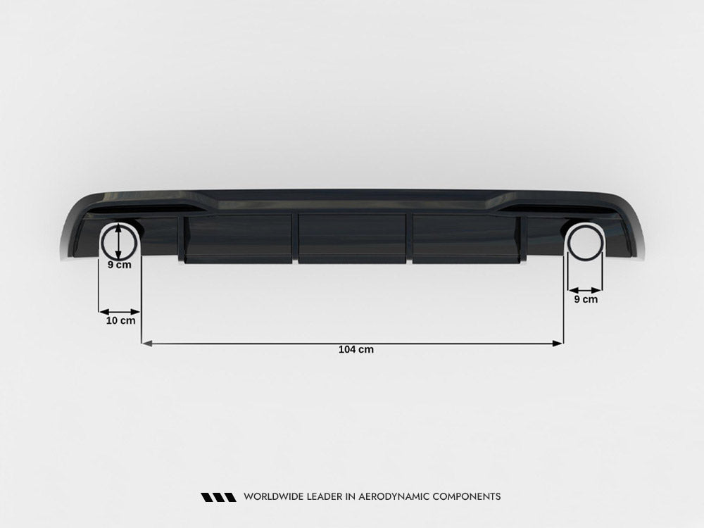 Rear Valance Audi A5 Sportback 8T Facelift (Version with single exhausts on both sides)