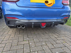 LED Style Carbon Fibre Rear Diffuser for BMW F22 2 Series M Sport 14-21