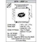 CSF 87-04 Jeep Wrangler (3 ROW Copper Core) Radiator