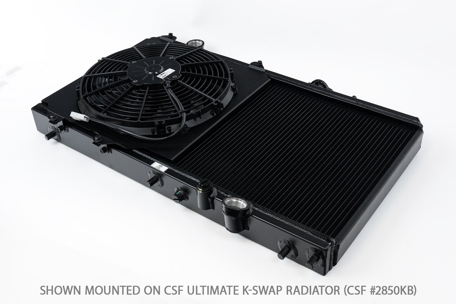 CSF 92-00 Civic All-Aluminum Fan Shroud w/ 12-inch SPAL Fan - Black
