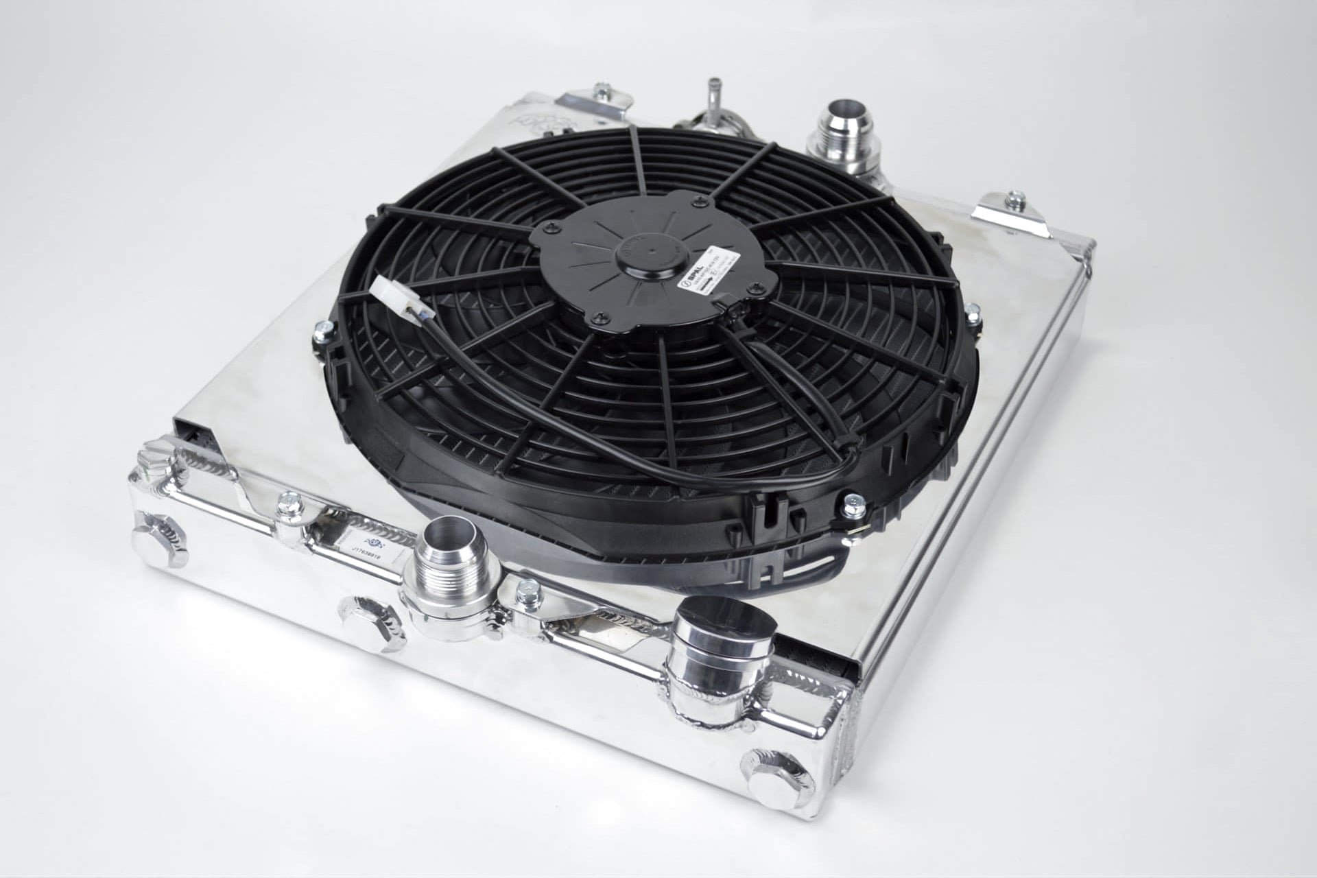 CSF Universal Half Radiator - Evo 7/8/9 / 92-00 Civic - w/ SPAL Fan & Shroud