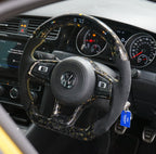 Volkswagen Golf MK7 / MK7.5 GTI / GTD / R-Line / R Carbon Fibre Steering Wheel (CUSTOM / 2013 - 2020 Models)
